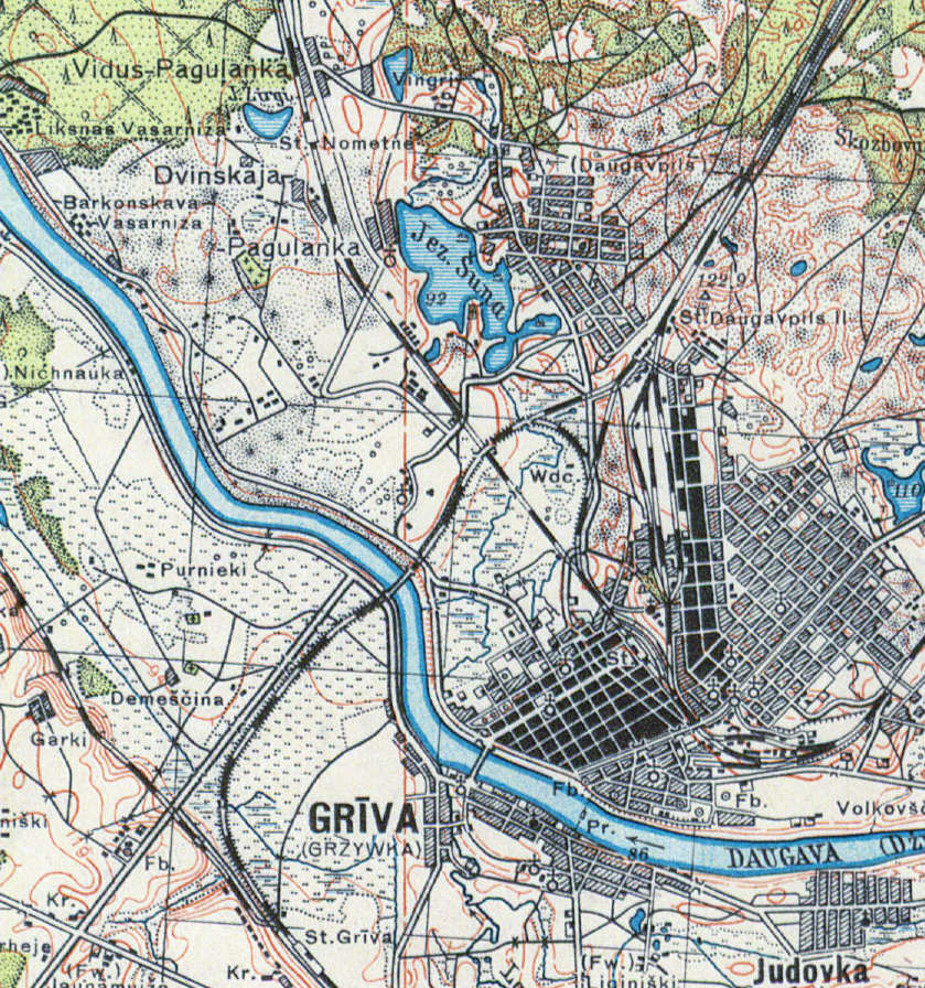 Polish Military Geographical Institute Map - P25 S43 Daugavpils (Dyneburg)